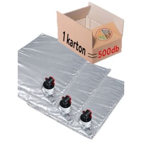   1 kartontól (500 db) - BAG IN BOX zacskó metalizált 3lit /meleg töltésű/