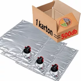   1 Karton (500 Stück) - BAG IN BOX metallisierter Beutel 3lit /Heißabfüllung/