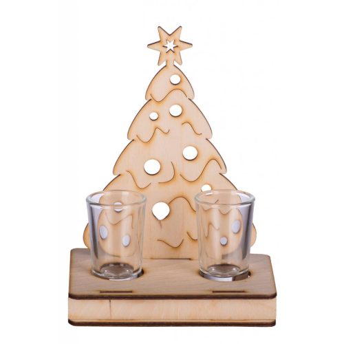 Wooden drink set pine wood