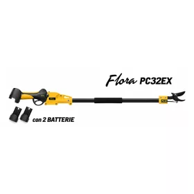   Height pruning shears electric FLORA PC 32EX 160cm, with 2 batteries