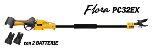 Foarfecă de tăiat înălțime electrică FLORA PC 32EX 160cm, cu 2 baterii