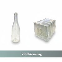 Színtelen kiszerelt palackok