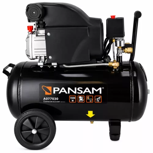 Pansem oil lubrication compressor 1500 W 50 litres with two manometers (A077030)