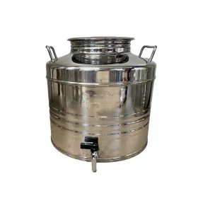 Kanna (M) Inox füles  30 literes, csappal (38cm)