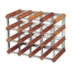 Stalak za boce vina aluminij. natural 12 rupa/16 boca