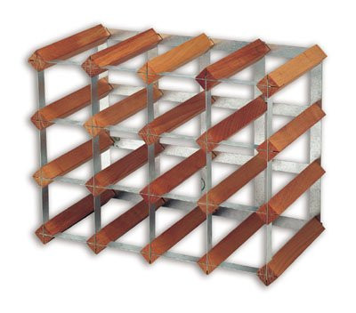 Stalak za boce vina aluminij. natural 12 rupa/16 boca