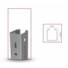   Oszlop vég fém horganyzott Z275 Kratos 56*67 mm, 2mm vastag, 2.7 méter