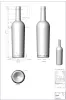BP Bordolese Conica S uvag with cork 0.75 liter 300 mm (BA 2845B292VBA03)