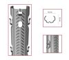 Oszlop köz fém horganyzott AGRI ECO bordázott, belső fül, 55*35 mm, 1.5mm vastag, 2.5 méter
