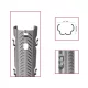 Oszlop köz fém horganyzott AGRI EVO bordázott, külső fül, 63*45 mm, 1.5mm vastag, 2.5 méter