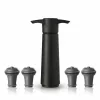 VacuVin Vacuum pump with 4 plugs Black