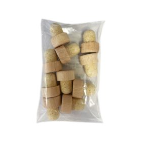   Dop pluta cu palarie corp pluta cap lemn natural 19,5mm 10buc/buc