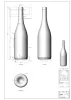 BP Burgundy Nuova Alta bottle with cork 0.75 liter 310 mm (BA 2763B292VBA05)