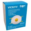 Staubmaske mit Ventil FFP2 (weniger/mittlerer Toxizität) Weiß/Gelb (Top VIC821V)