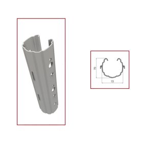   Oszlop vég fém horganyzott AGRI POLI 72*70 mm, 2.0 mm vastag, 2.7 méter