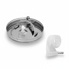   Tartály úszófedél szett INOX komplett 380 mm, INOX nyomásmérő pumpával (70-100L)