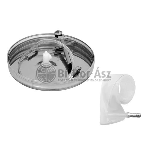Tartály úszófedél szett INOX komplett 930 mm, INOX nyomásmérő pumpával (1000-1100L)