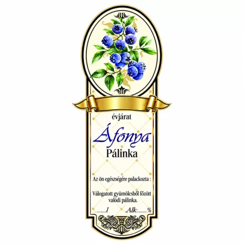 Label brandy Platinum small, Blueberry 10 pcs/pack