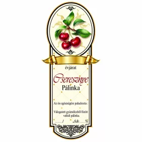 Etichetă brandy Platinum mic, cireșe (10 buc/pachet)