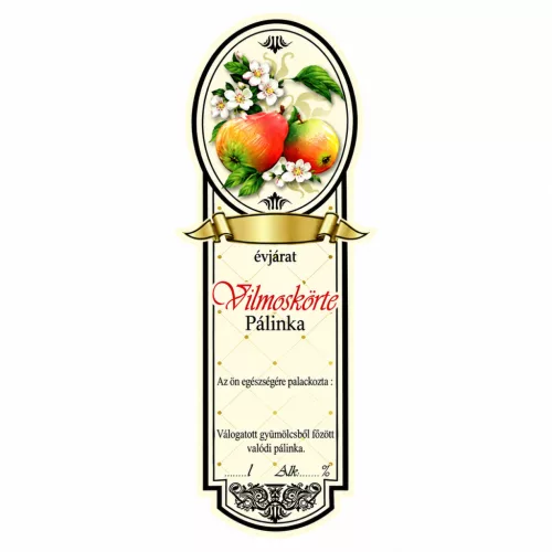 Label brandy Platinum small, William pear 10pcs/pack