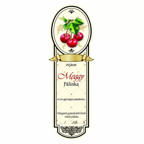 Label brandy Platinum small, Cherry 10 pcs/pack