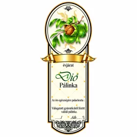 Etichetă brandy Platinum mic, Nuc (10 buc/pachet)