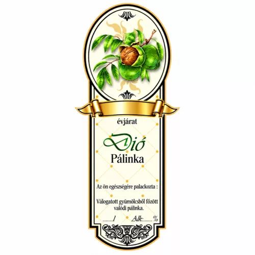 Label brandy Platinum small, Walnut 10 pcs/pack
