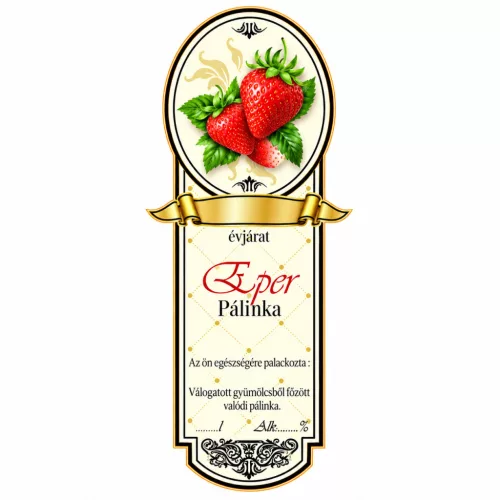 Label brandy Platinum small, Strawberry 10 pcs/pack