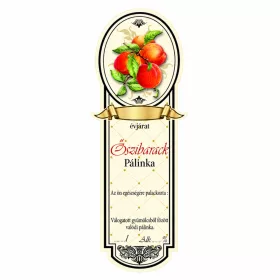 Etichetă brandy Platinum mic, Piersică (10 buc/pachet)
