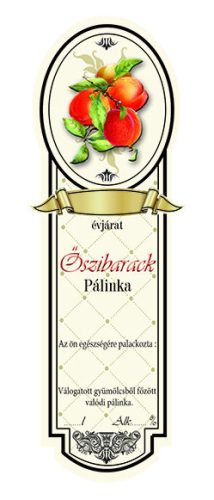 Etichetă brandy Platinum mic, Piersică (10 buc/pachet)