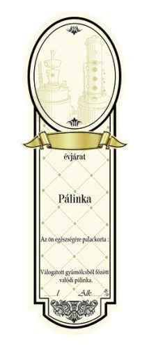 Etichetă cu țuică Platinum mic, cu țuică (10 buc/pachet)