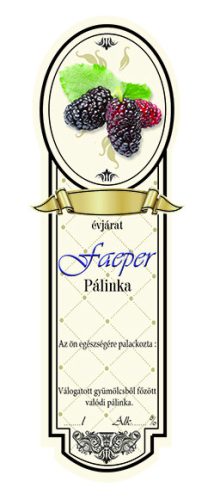 Címke pálinkás Platin kicsi, Faeper (10db/csomag)