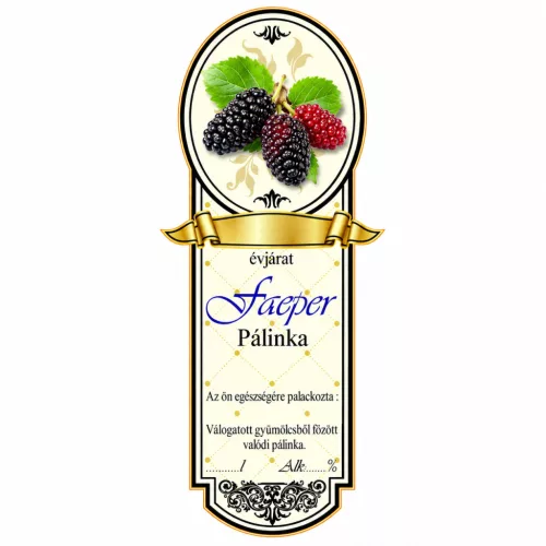 Brandy label Platinum small, Faeper 10 pcs/set