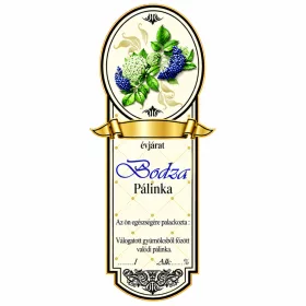 Label brandy Platinum small, Elderberry 10 pcs/set
