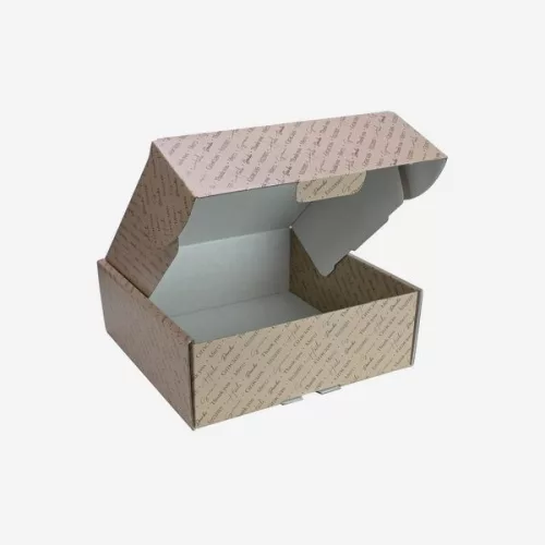 Geschenkbox mit Dankesaufschrift braun L001