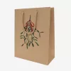 Geschenktasche mit brauner Borte LUX43