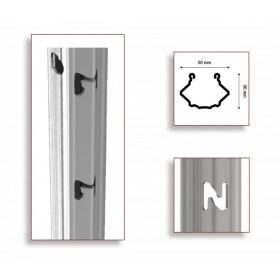   Oszlop köz fém horganyzott ARES 50*36 mm , 1,5 mm vastag, 2,5 méter (CV)