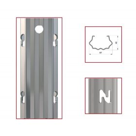   Oszlop köz fém horganyzott DUTYPAL Belső fül, 67*40 mm , 1,5 mm vastag, 2,5 méter 