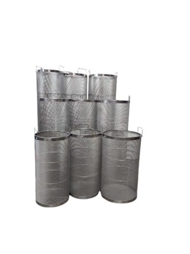 Mustszűrő kosár INOX 275*500 erősített kivitel