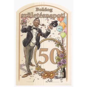   Etichetă brandy 10 bucăți (curbate) La mulți ani de 50 de ani!