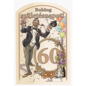   Etichetă brandy 10 bucăți (curbate) La mulți ani de 60 de ani!