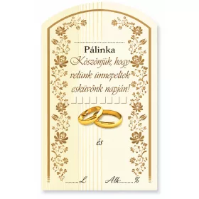 Etikett Schnaps 10 Stück (gebogen) Hochzeit