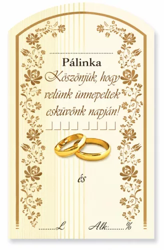 Etikett Schnaps 10 Stück (gebogen) Hochzeit