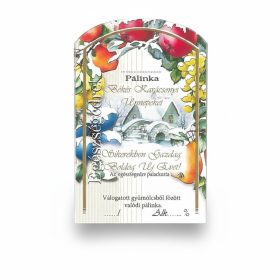 Címke pálinkás 10 db-os (íves) Karácsony/Új év