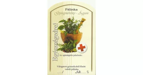 Címke pálinkás 10 db-os (íves) Gyógynövény