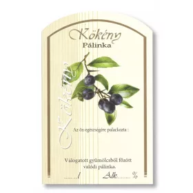 Etichetă brandy 10 buc (curbat) Kökény