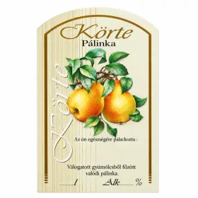 Label brandy 10-piece (curved) Pear