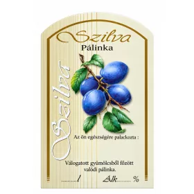 Label brandy 10 pcs (curved) Plum