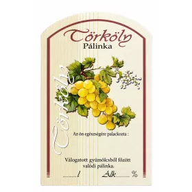 Label brandy 10-piece (curved) Törköly