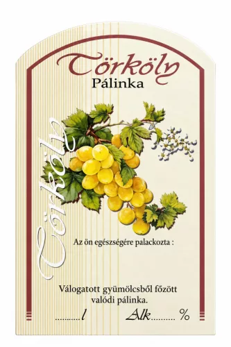 Etikett Brandy 10 Stück (gebogen) Kleie